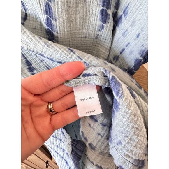Pure J. Jill Tie Dye Cotton V Neck Pullover Blouse Women’s Size Small Petite - Picture 5 of 8